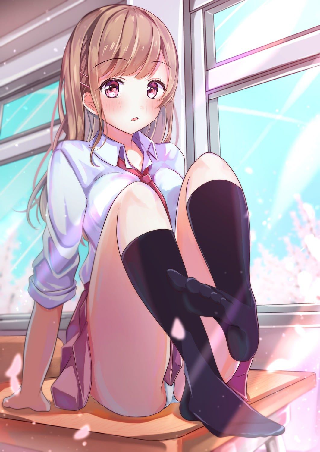 If such a cute beautiful girl in uniform walks around the city, you will want to rape her~. 11