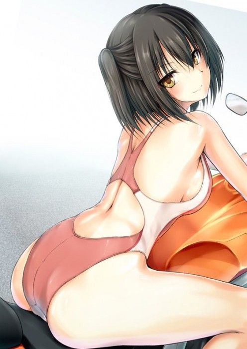 【Secondary erotic】 Here is an erotic image of a girl wearing a swimsuit with suppressed and buttocks very 16