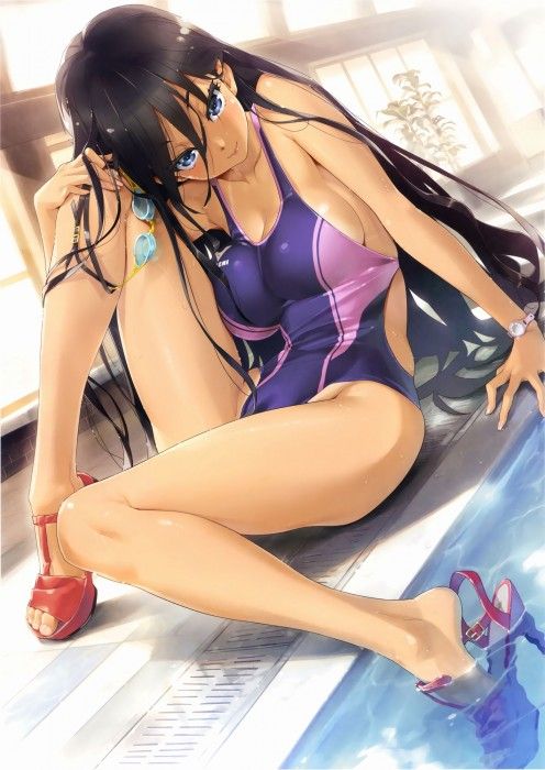 【Secondary erotic】 Here is an erotic image of a girl wearing a swimsuit with suppressed and buttocks very 20