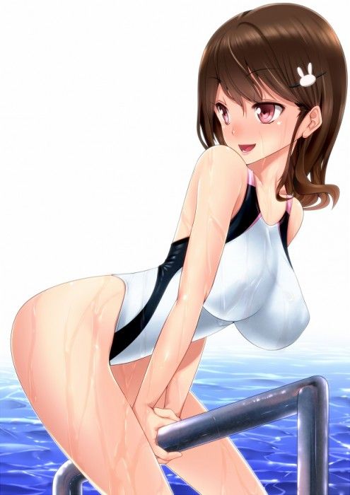 【Secondary erotic】 Here is an erotic image of a girl wearing a swimsuit with suppressed and buttocks very 30