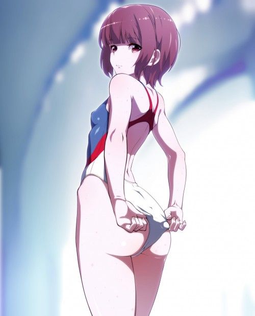 【Secondary erotic】 Here is an erotic image of a girl wearing a swimsuit with suppressed and buttocks very 6