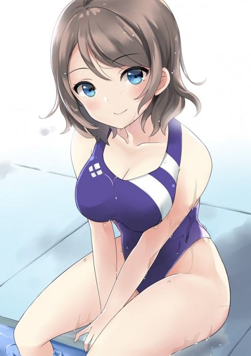 【Secondary erotic】 Here is an erotic image of a girl wearing a swimsuit with suppressed and buttocks very 9