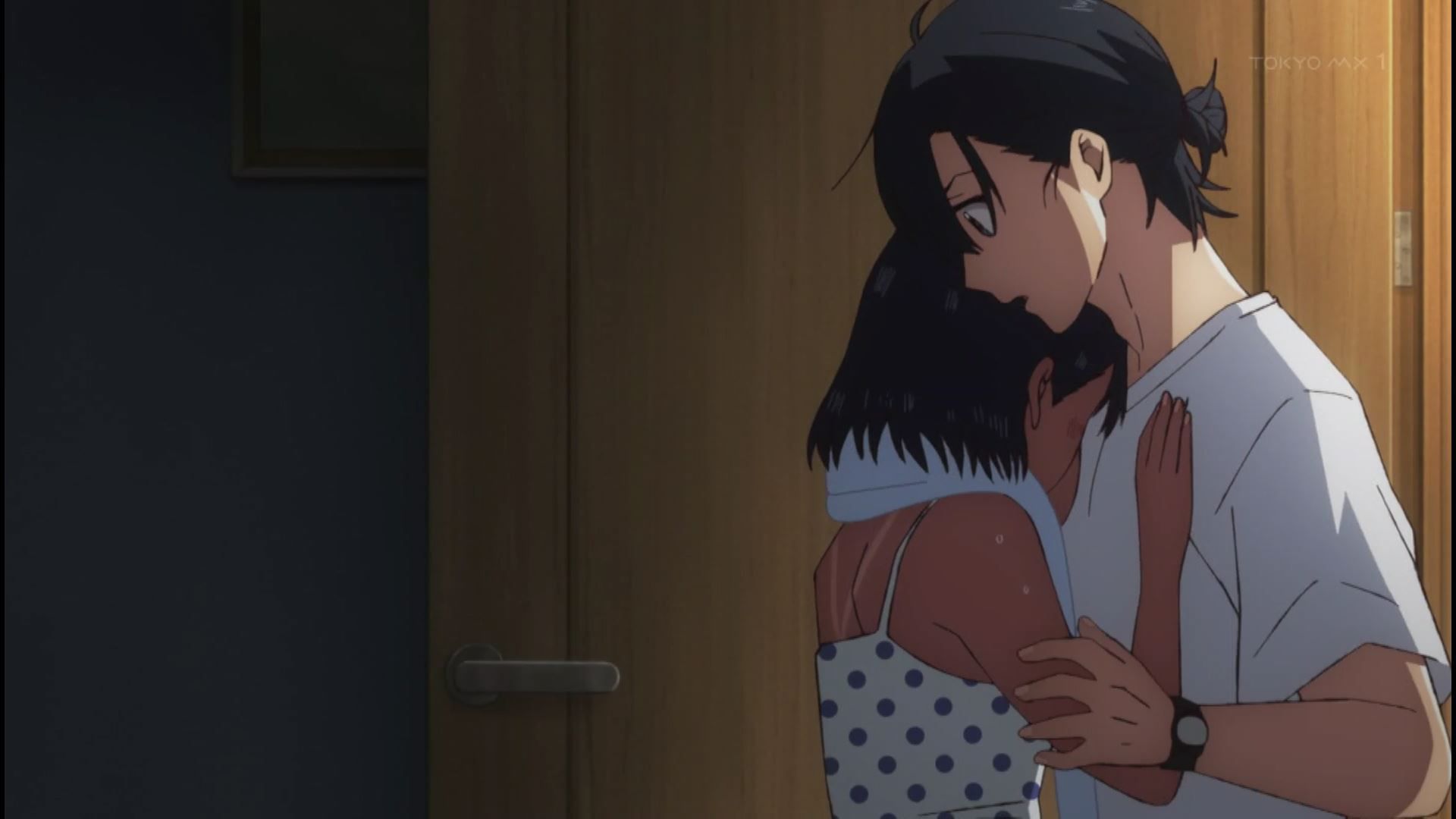 Erotic scene where the girl's echi stripe bread becomes full view in the anime "Summer Time Render" episode 1! 20