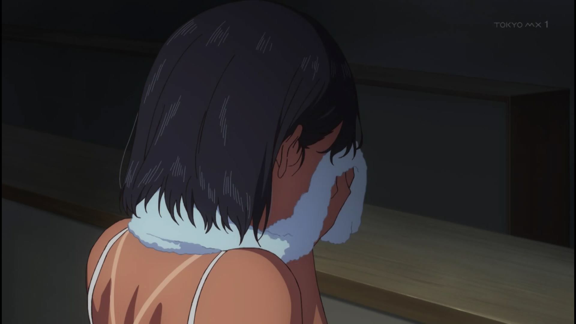 Erotic scene where the girl's echi stripe bread becomes full view in the anime "Summer Time Render" episode 1! 21