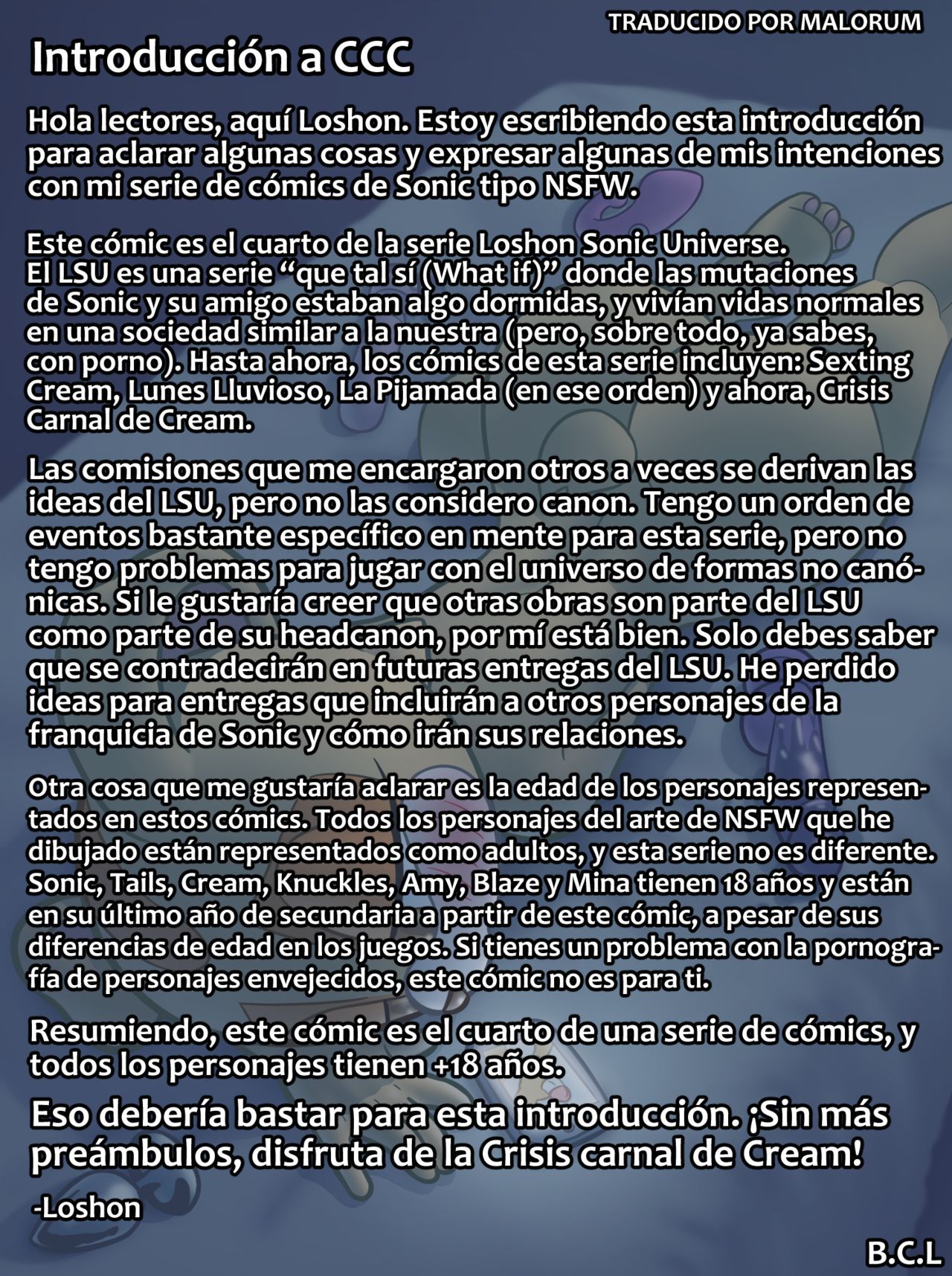 [Loshon] Cream's Carnal Crisis | Crisis Carnal de Cream (Sonic the Hedgehog) (Ongoing) [Spanish] [Malorum] 2