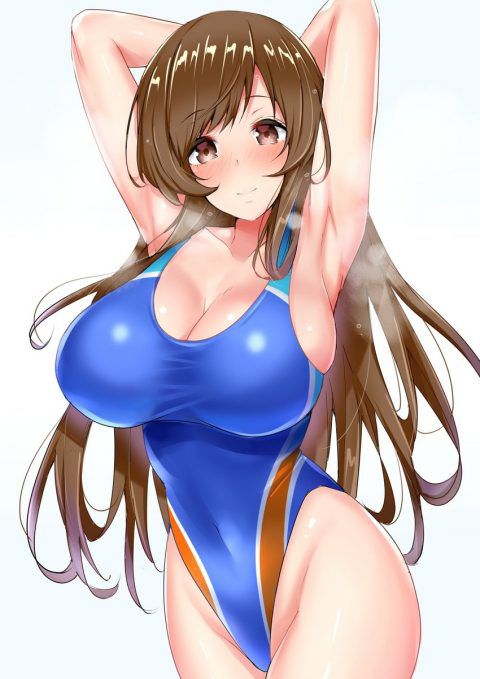 【Secondary erotic】 Here is an erotic image of a girl with an obscene body line in a swimming swimsuit 12