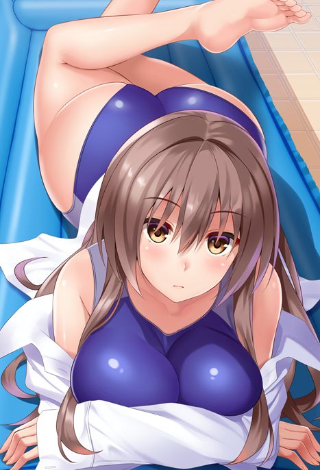 【Secondary erotic】 Here is an erotic image of a girl with an obscene body line in a swimming swimsuit 18