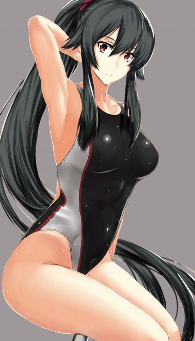 【Secondary erotic】 Here is an erotic image of a girl with an obscene body line in a swimming swimsuit 28