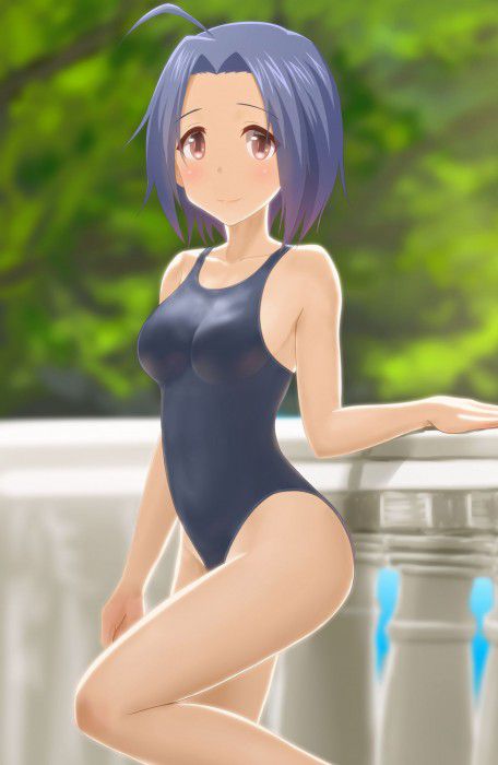 【Secondary erotic】 Here is an erotic image of a girl with an obscene body line in a swimming swimsuit 4