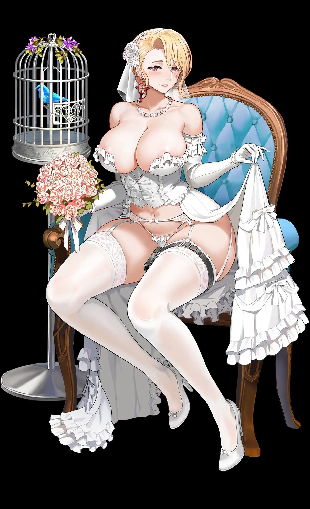 Smartphone game "The costume of the new character is a skim exposure degree last minute! ! Can you see your nipples? 6