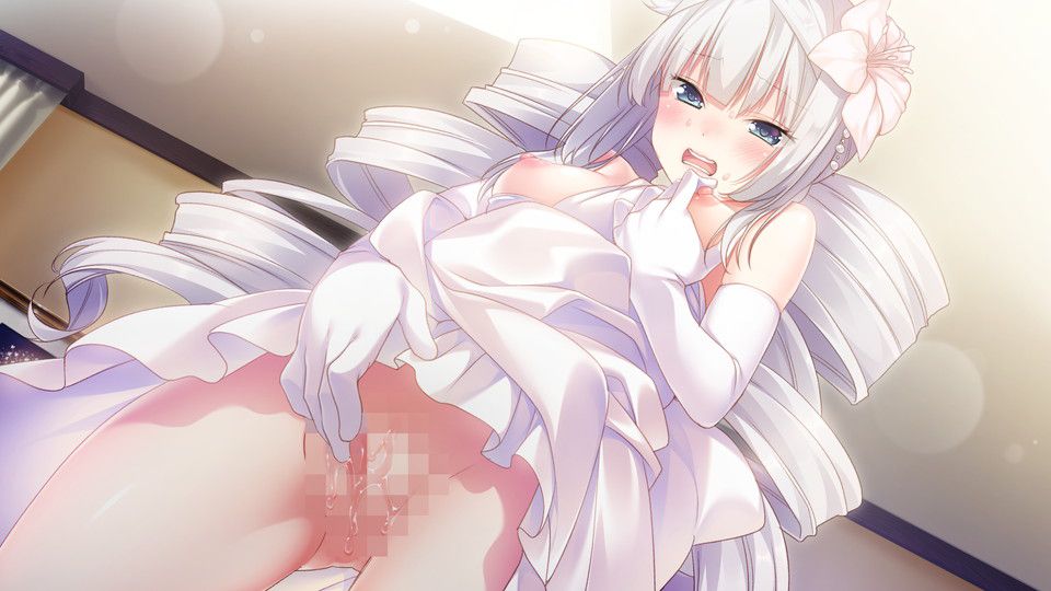 Erotic image of a girl who is leaking lewd love juice from asoko 16