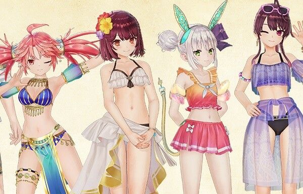 Erotic scissors boob maid clothes and erotic costumes in erotic swimsuits in "Sophie's Atelier 2" DLC! 1