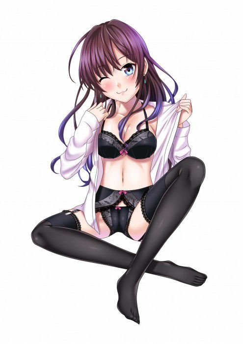 【Secondary Erotic】 Here is an erotic image of a girl whose legs are getting very sexy with a garter belt 8