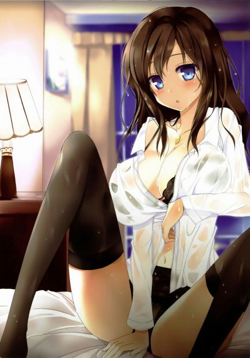 【Secondary erotic】 Here is an erotic image of a girl whose underwear and are very from wet clothes 11