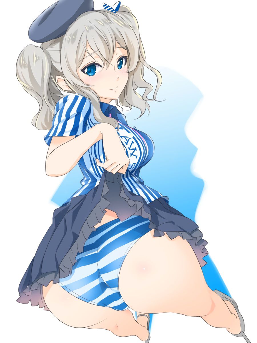 After all, the pants are shima-shima pants! Two-dimensional erotic image of striped bread girl 1