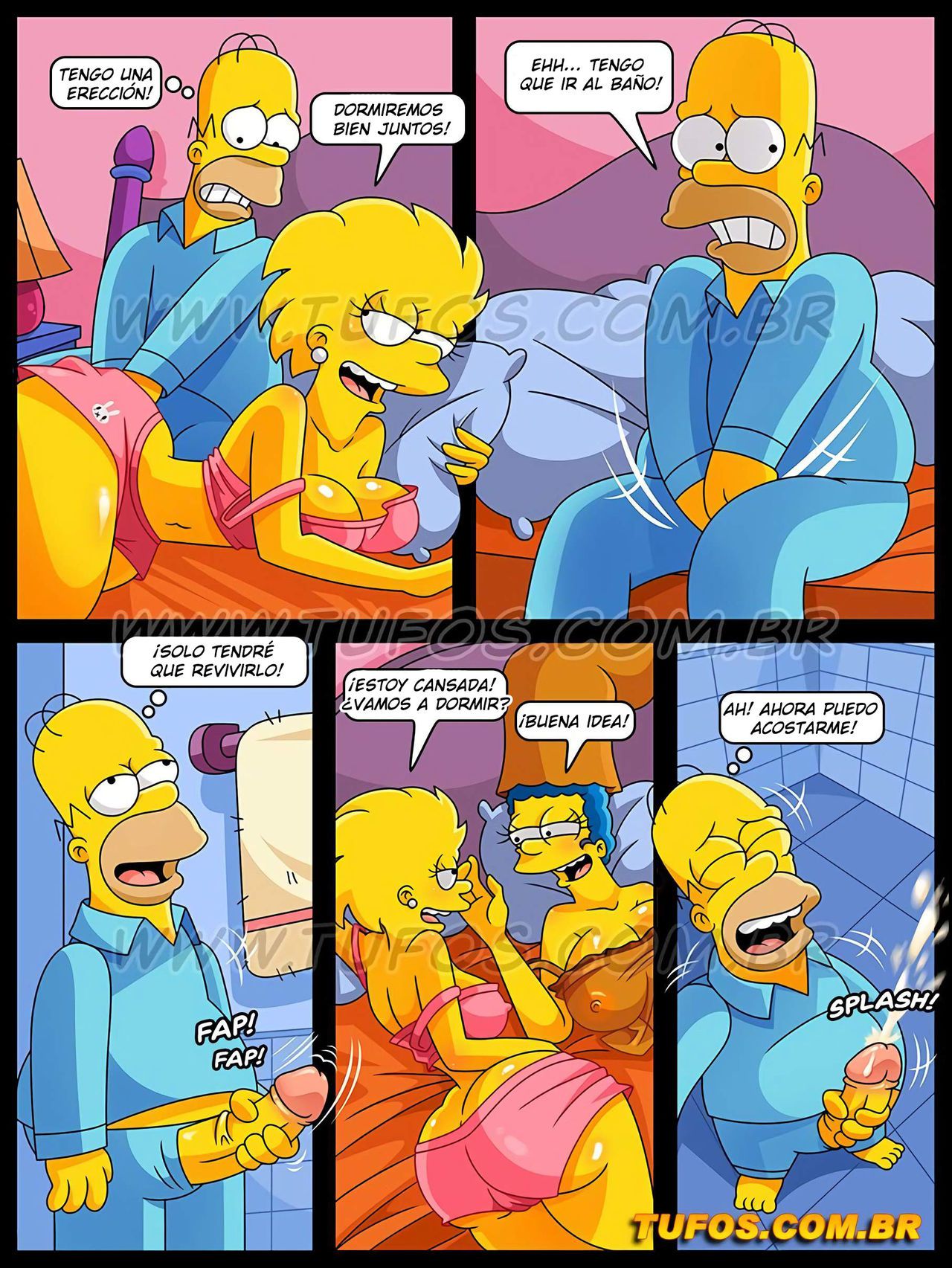 (español) Durmiendo En La Cama De Mis Padres – Los Simpsons [Ver-Comics-Porno.com] 4