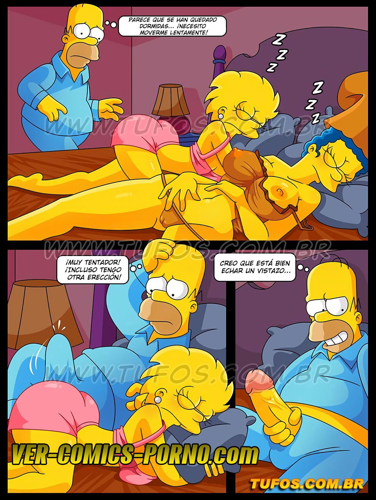 (español) Durmiendo En La Cama De Mis Padres – Los Simpsons [Ver-Comics-Porno.com] 5