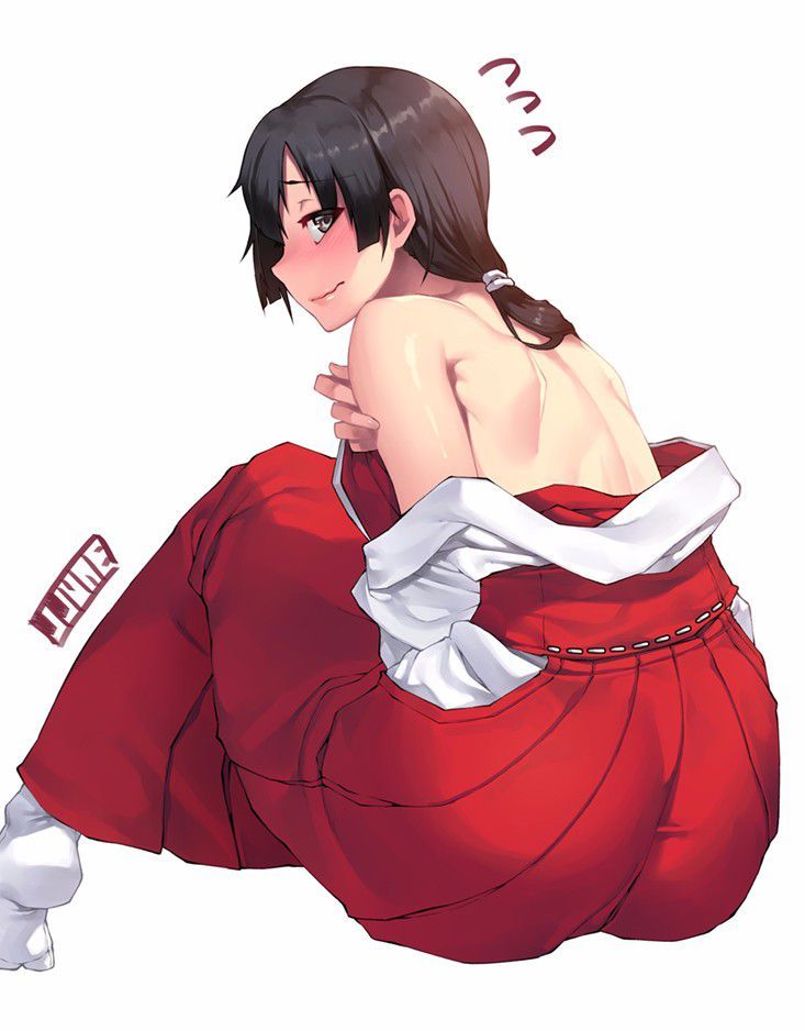 Please take an erotic image of a shrine maiden 9