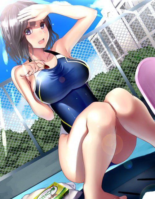 【Secondary erotic】 A girl wearing a swimming swimsuit with a feeling of pitching with a pitch sucking on the body 1