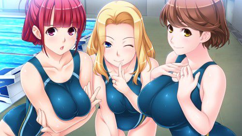 【Secondary erotic】 A girl wearing a swimming swimsuit with a feeling of pitching with a pitch sucking on the body 23