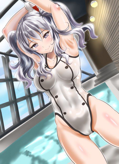 【Secondary erotic】 A girl wearing a swimming swimsuit with a feeling of pitching with a pitch sucking on the body 31
