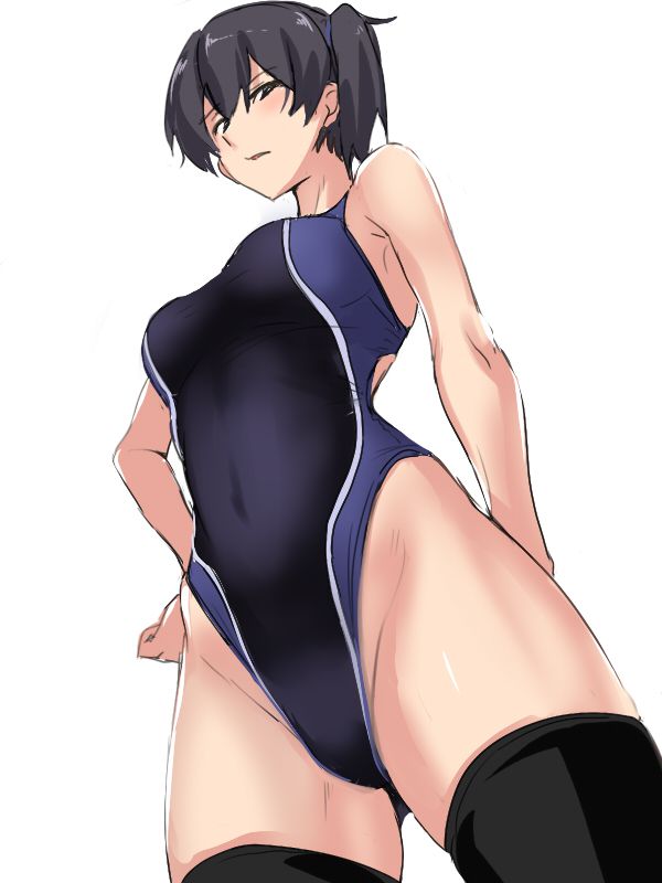 【Secondary erotic】 A girl wearing a swimming swimsuit with a feeling of pitching with a pitch sucking on the body 6