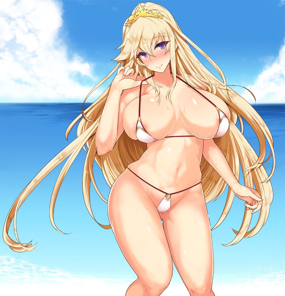 【Secondary】 Erotic image of an exposed slutless micro bikini beauty who is sure to wear such a thing on the beach 23