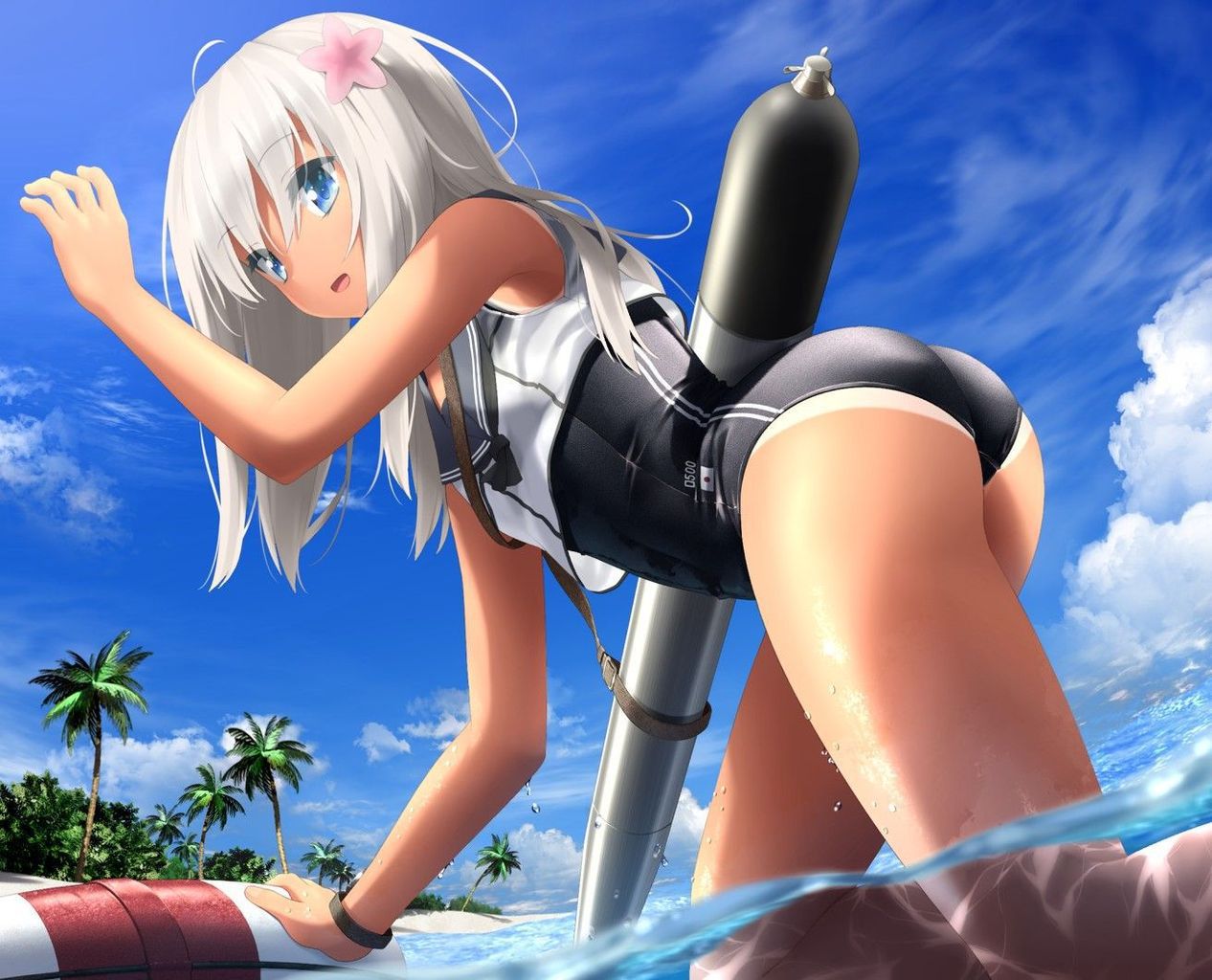 I can't wait for summer! Two-dimensional erotic image of a sukusui girl 18