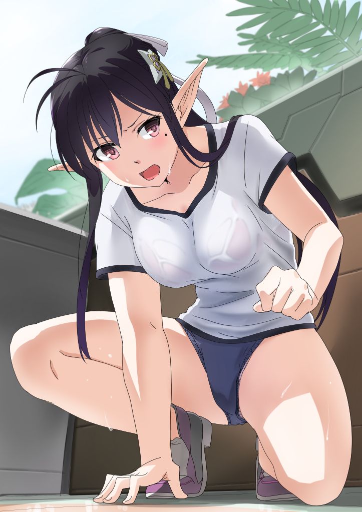 【Secondary erotic】 Here is an erotic image of a girl whose pants are protruding from pants and bloomers 26
