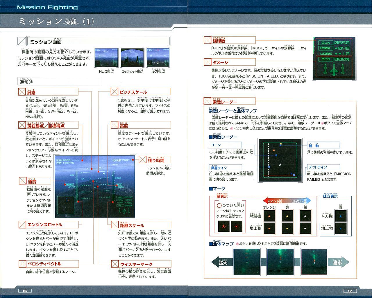 ACE Combat 04: Shattered Sky Manual エースコンバット04 シャッタードスカイ マニュアル 10