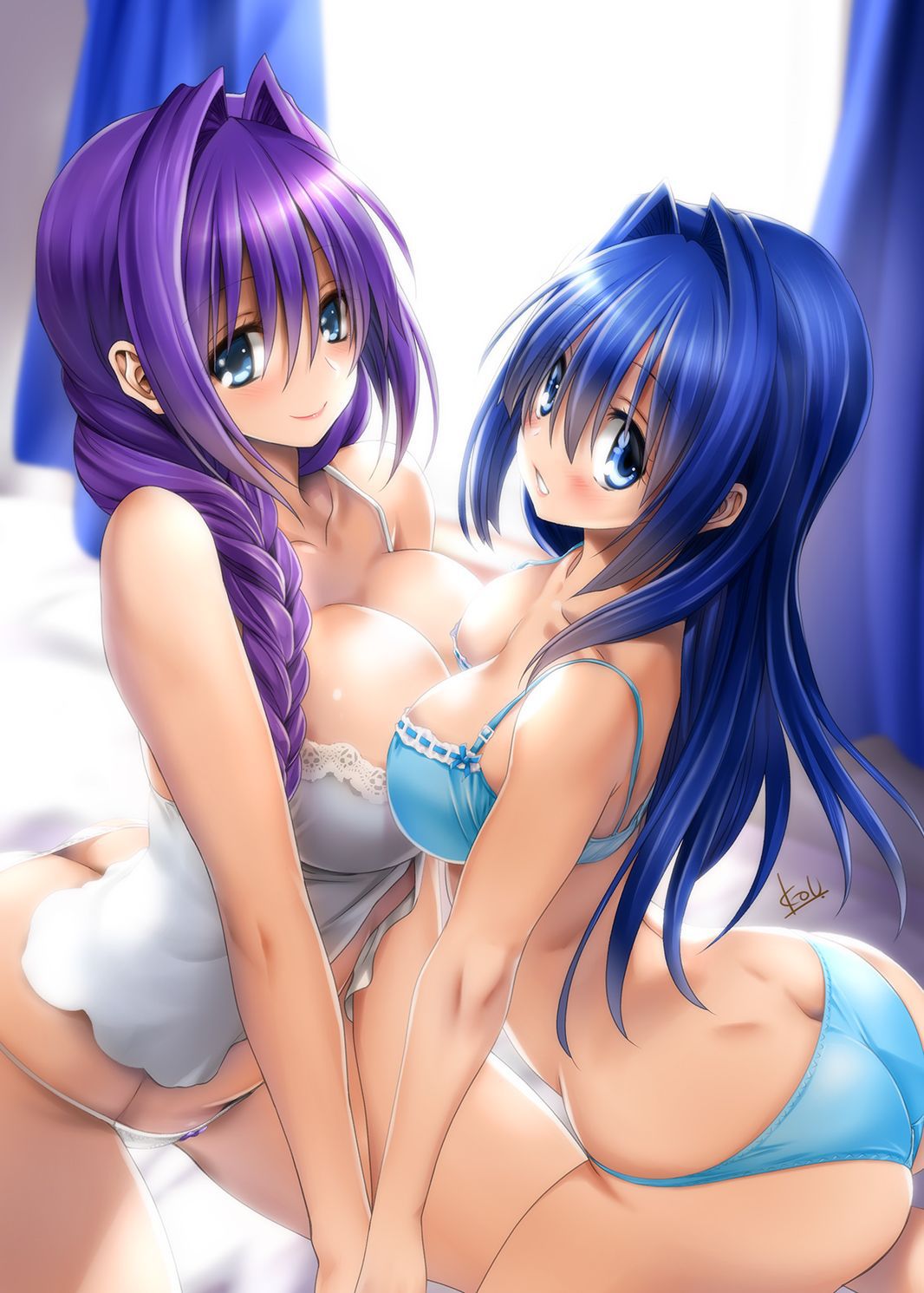 [Secondary erotic] erotic image of a girl wearing cute blue underwear [50 sheets] 9