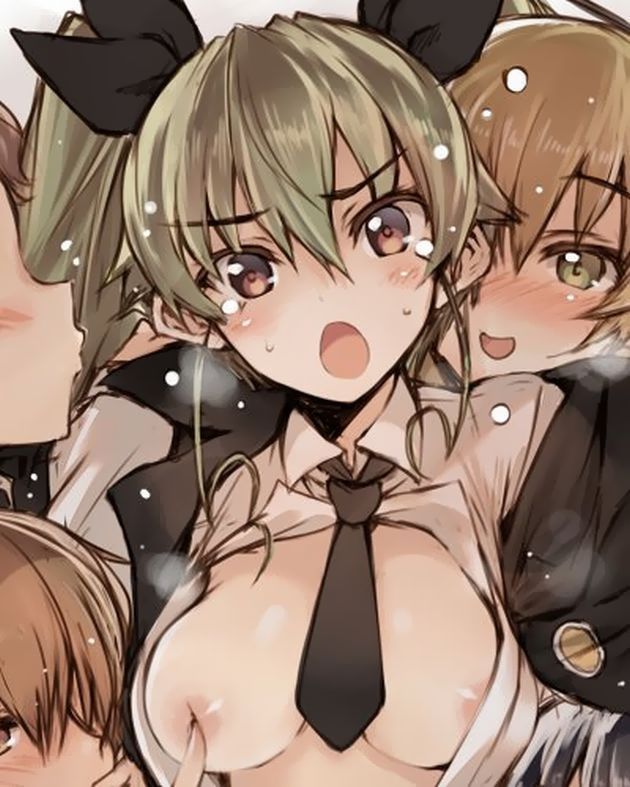 【Girls &amp; Panzer Erotic Image】 The secret room for those who want to see anchovy ahe face is here! 20