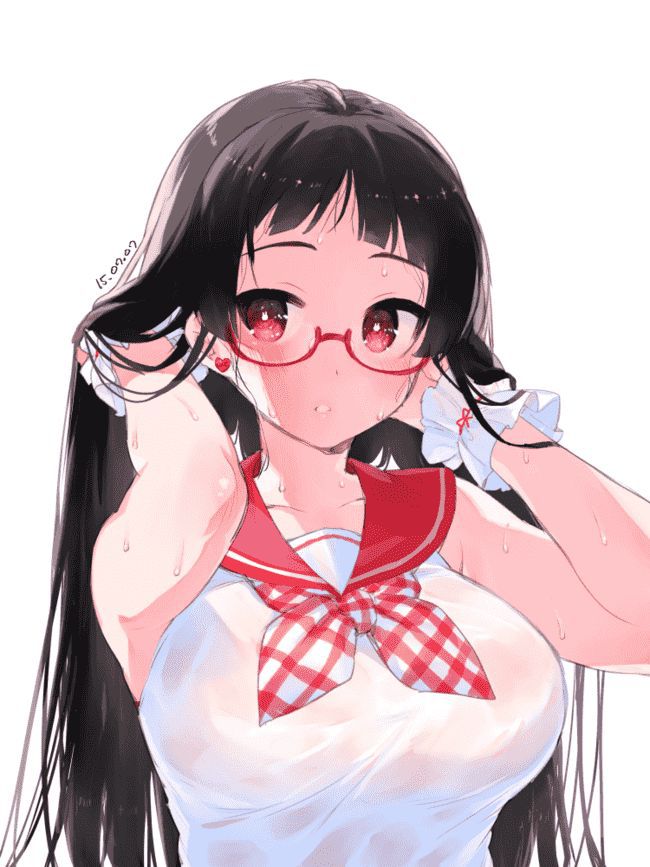 Erotic image collection of busty glasses daughter [40 sheets] 35