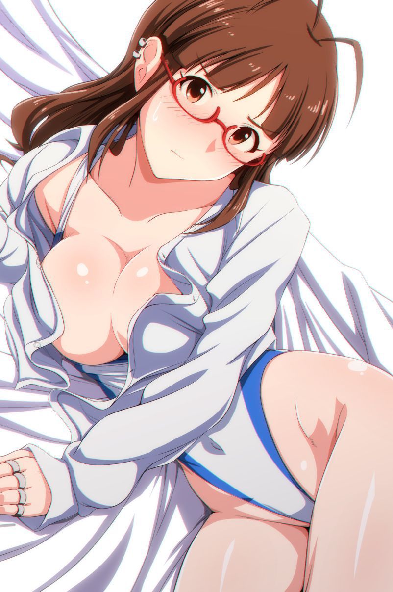 Idol Master: Erotic images of Ritsuko Akizuki who wants to appreciate according to the voice actor's erotic voice 17