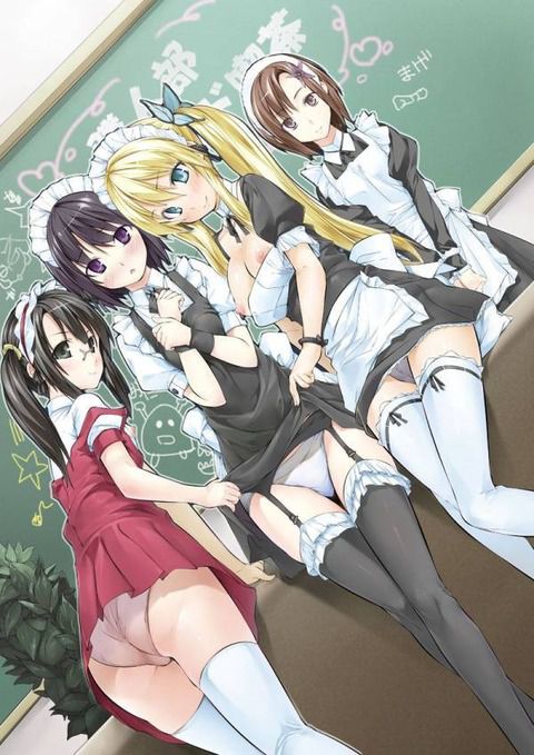 Erotic anime summary Beautiful girls and beautiful girls of maid clothes will serve you all the images [40 sheets] 11