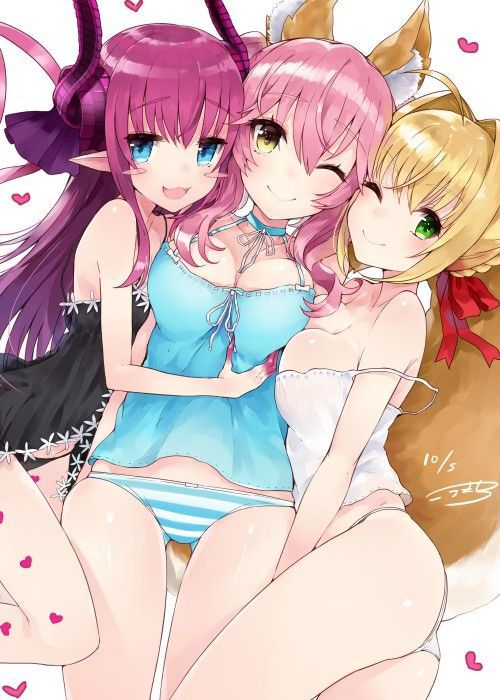 Erotic anime summary I am more excited than naked! ? Underwear figure collection of beautiful women and beautiful girls [50 sheets] 50