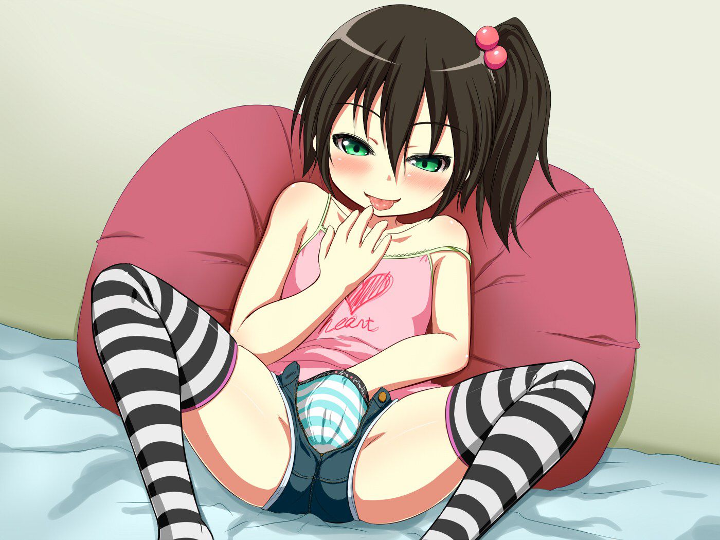 It's hard to even take off your clothes! Masturbation 2D erotic image of a nasty Loli girl who wants to touch now 24
