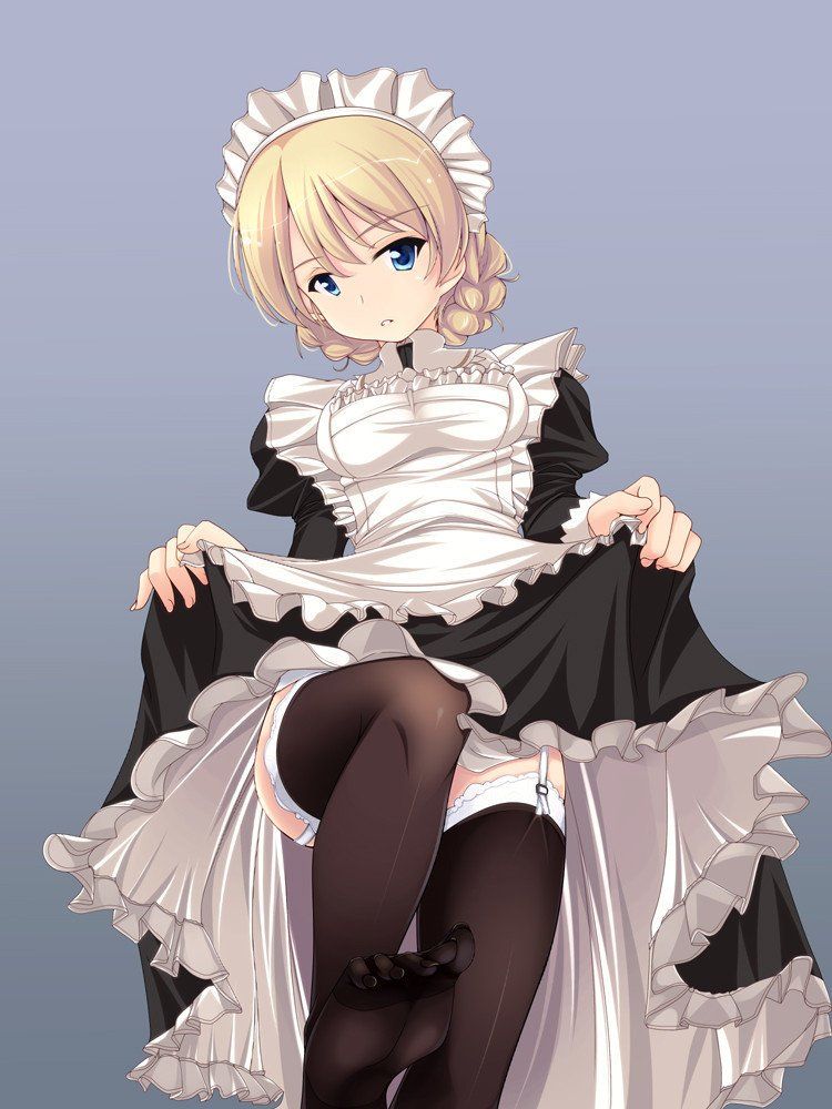 Maids love chinchin after all! 2D erotic image of a maid who can't help but serve you by yourself 18