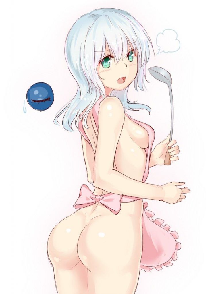 【Secondary】Naughty image of a cute girl with a naked apron 6