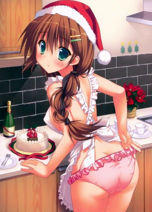 【Secondary】Naughty image of a cute girl with a naked apron 8