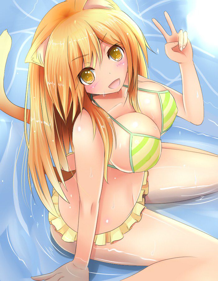 Swimming swimsuits are good, but sometimes ordinary bikinis and sukusui are also good! 2D erotic image called 14