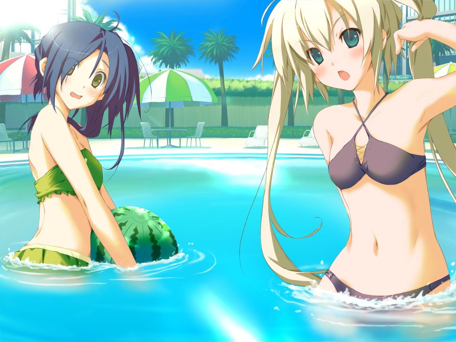 Swimming swimsuits are good, but sometimes ordinary bikinis and sukusui are also good! 2D erotic image called 19