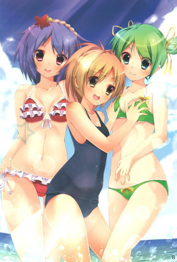 Swimming swimsuits are good, but sometimes ordinary bikinis and sukusui are also good! 2D erotic image called 26