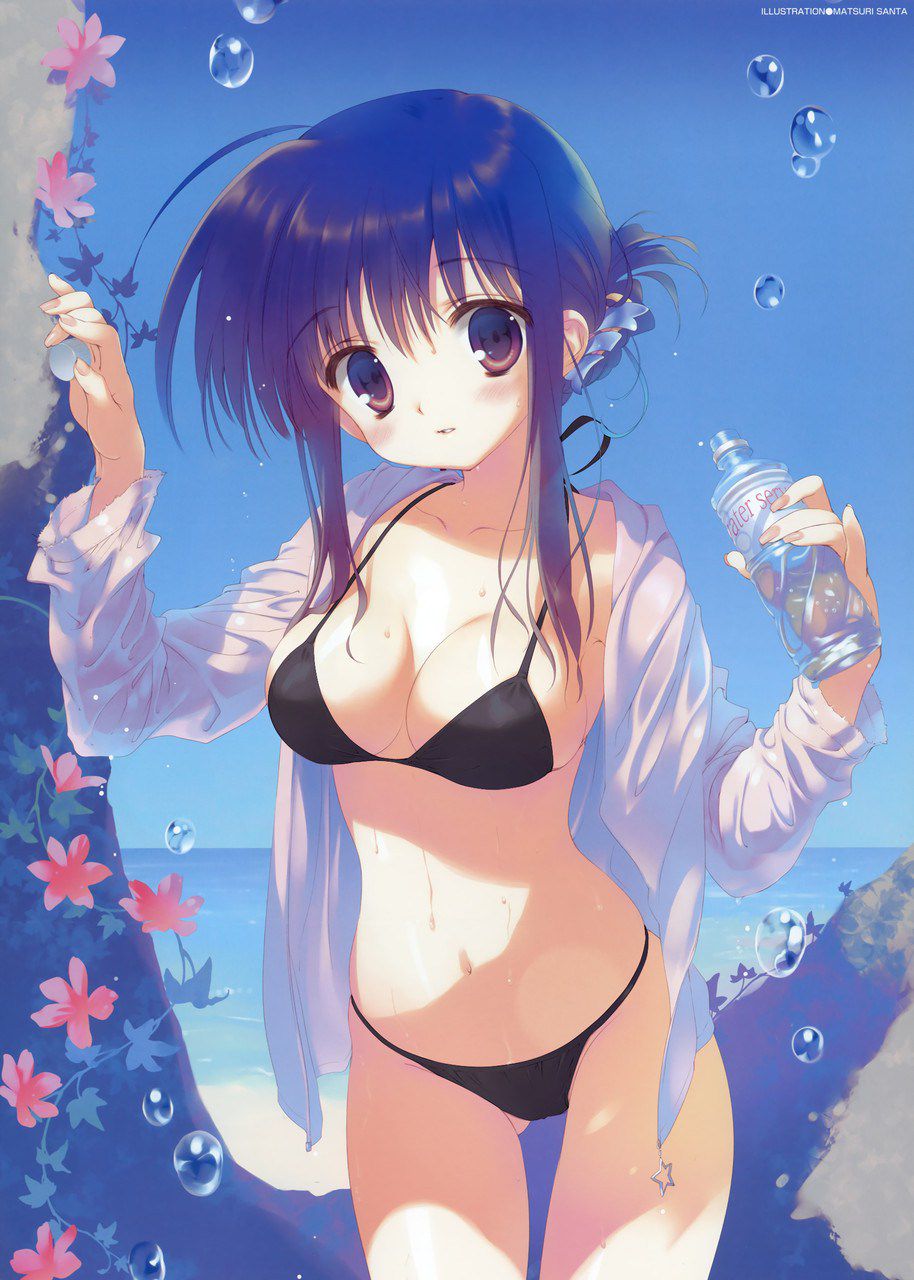 Swimming swimsuits are good, but sometimes ordinary bikinis and sukusui are also good! 2D erotic image called 48