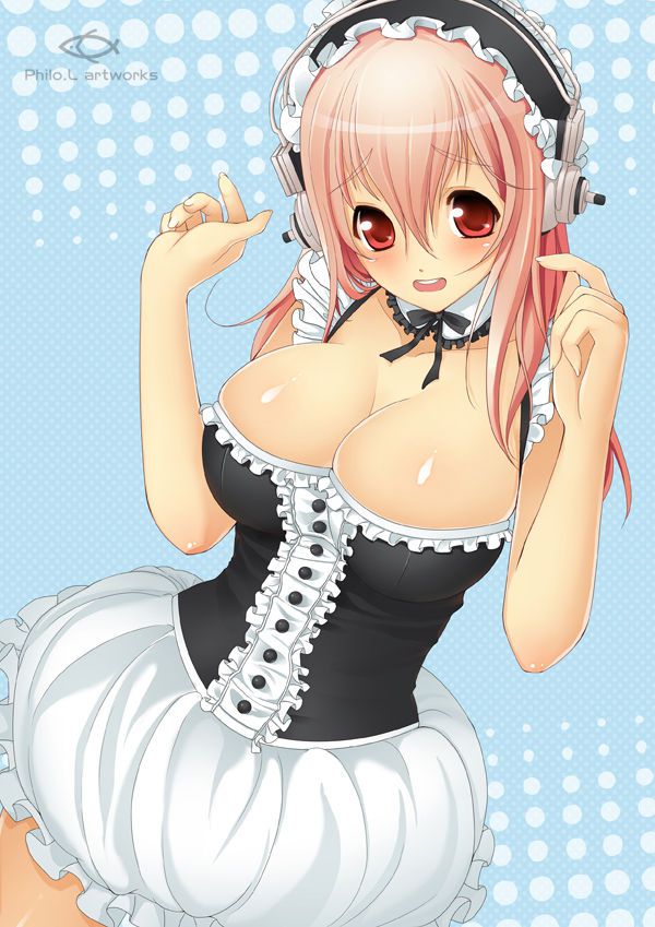 It is an erotic image of a super sonico child! 2