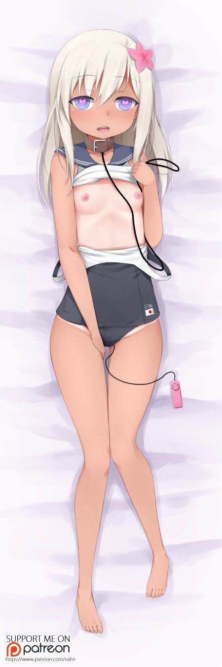 Why in a swimsuit? Two-dimensional erotic image of a perverted girl masturbating while wearing a suku swimsuit 14