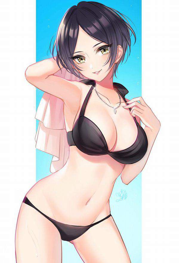 【Secondary erotic】 Here is the erotic image of girls wearing black bikinis 3