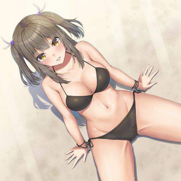 【Secondary erotic】 Here is the erotic image of girls wearing black bikinis 8