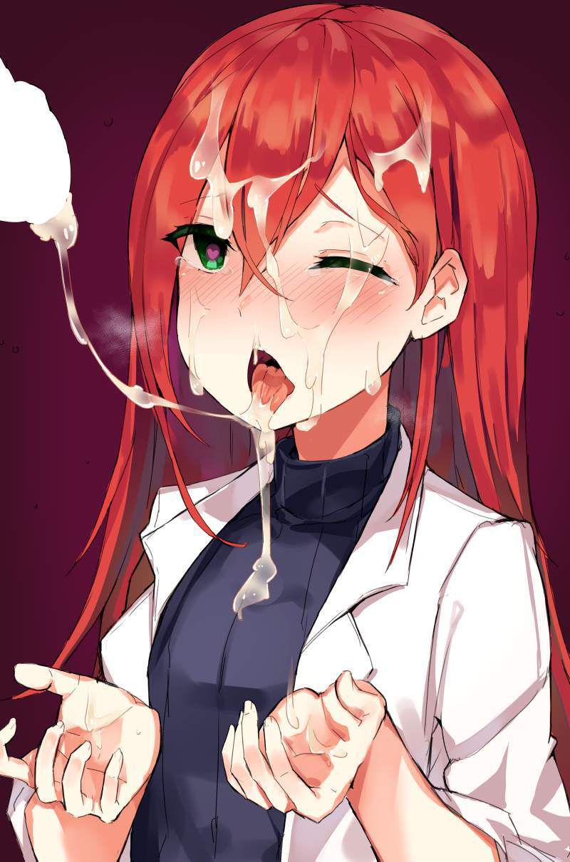 If you can't smell it if you're so spermed, can't you smell it? Two-dimensional erotic image of a girl who has been bukkake enough to make you want to get angry 40