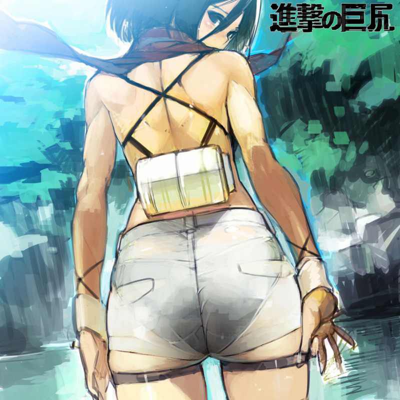 Attack on Titan Mikasa's cute and cute secondary erotic image 1